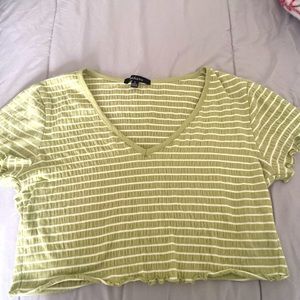 Sage Green Ruffle Crop Top